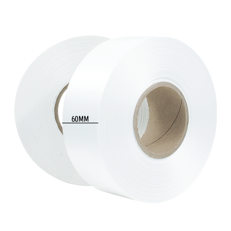 Текстильная лента, сатин (PS590NC White satin) 60мм x 200м, белая
